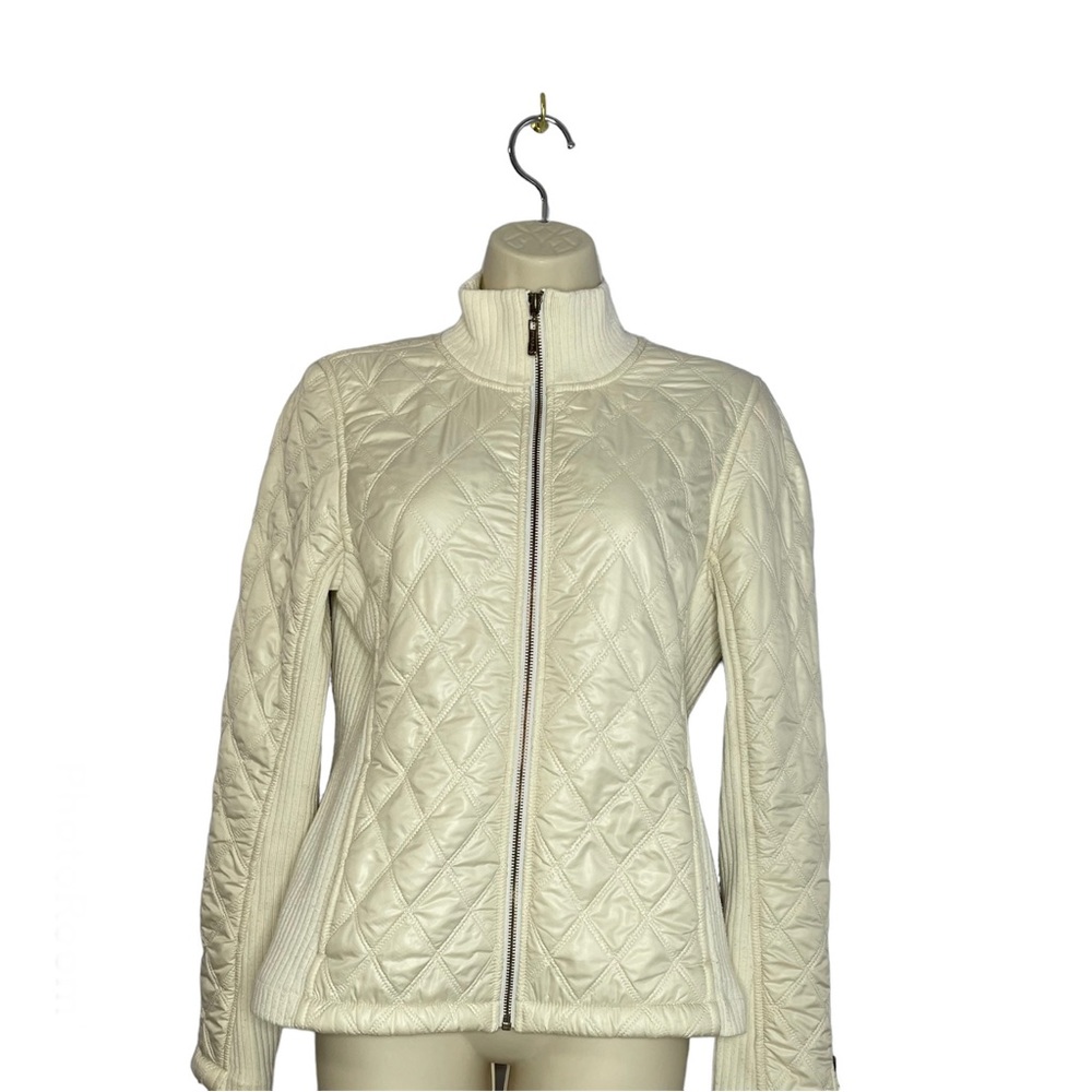Prana Diva Cream Quilted Jacket Ivory Casual